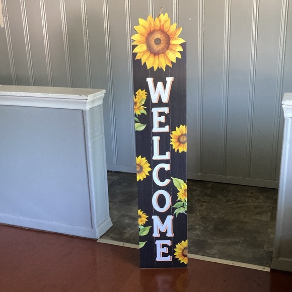 NWT- 48” Vertical Wooden Sunflower 🌻 Glittered WELCOME Fall Decor Sign - Picture 13 of 17